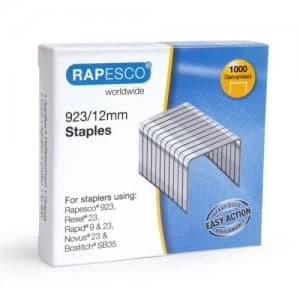 Image of Rapesco 923/12mm (23 Type) Galvanised Staples PK1000