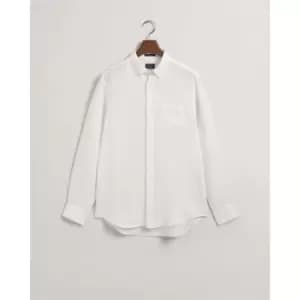 Image of Gant Reg Linen Shirt White S - White