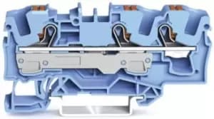 Image of Wago 2206-1304 Terminal Block, Dinrail, 3Ways, 8Awg