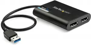 Image of USB to Dual DisplayPort 4K 60Hz Adapter