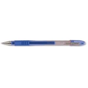 Image of Pilot G-107 Grip Gel Rollerball Pen Fine 0.7mm Tip 0.4mm Line Blue Pack of 12 Pens