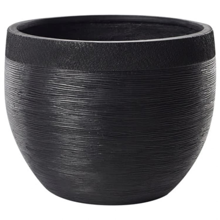 Image of Beliani Plant Pot Zakros 50 Cm Black