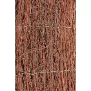 Image of 2 pcs Garden Screens Heather 1x5 m 1cm Thick Nature Brown