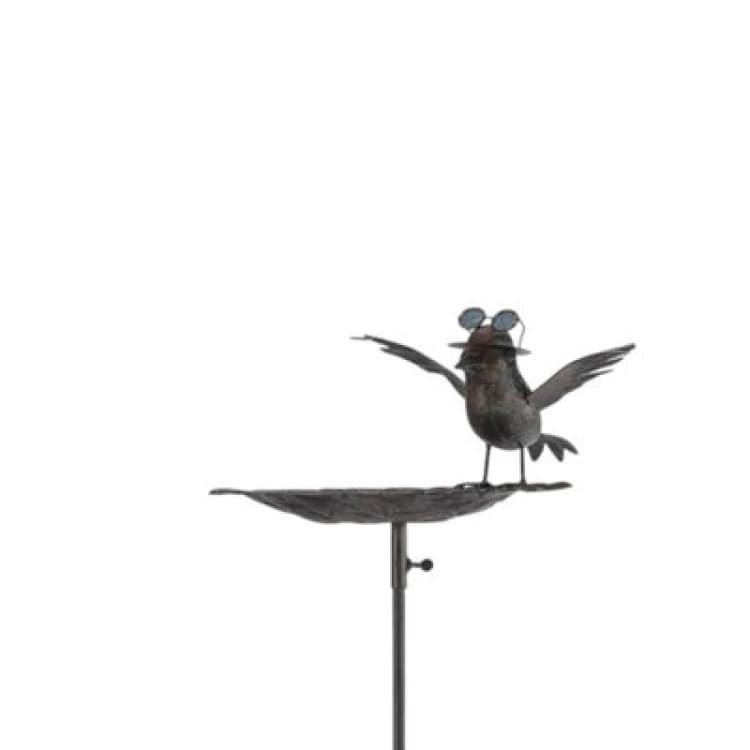 Image of Minster Bird Feeder Garden Stake - Metal - L8 X W14 X H50 Cm