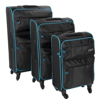 Image of Kangol Superlight 1Pcs Set Black/Blue Suitcase