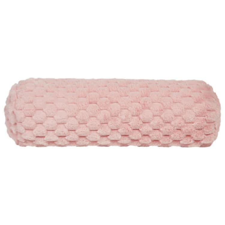 Image of Beliani Throw Cushion Linden Faux Fur 22 X 60 Cm Pink Solid