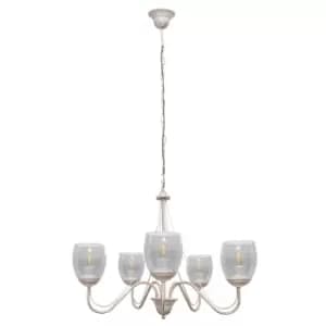 Image of Allena Multi Arm Pendant Ceiling Light White, Gold, Smokey 50cm