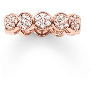 Image of Ladies Thomas Sabo Sterling Silver Size O Glam & Soul Sparkling Circles Ring