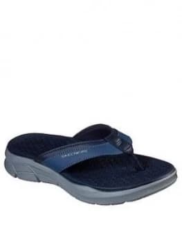 Image of Skechers Equalizer 4.0 Flip Flops - Navy, Size 9, Men