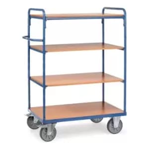 Image of Slingsby Fetra Tall Melamine Shelf Trolleys With 4 Shelves, 1500mm Tall