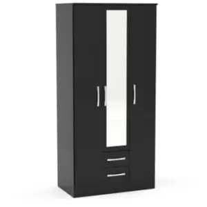 Image of Lynx 3 Door 2 Drw/Mirror Black