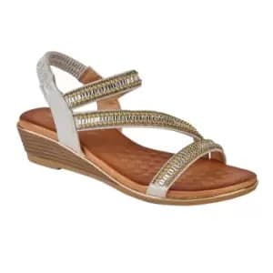 Image of Cipriata Womens/Ladies Davina 3 Strap Sandals (6 UK) (Silver)