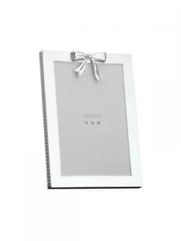 Image of Wedgwood Silver plate bow picture frame Silver