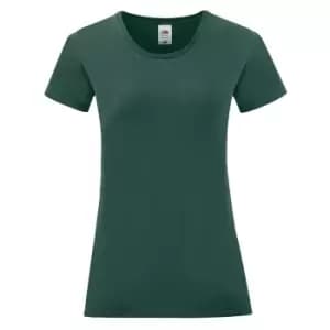 Image of Fruit Of The Loom Womens/Ladies Iconic T-Shirt (XXL) (Forest)