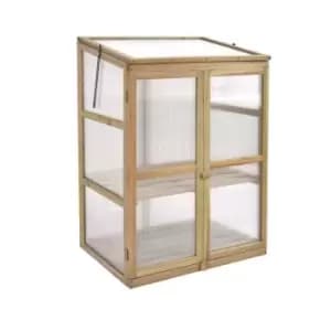 Image of Neo Large Wood Greenhouse Cold Frame Garden Flower Vegetable Planting Box Growhouse