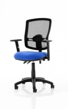 Image of Eclipse Plus II Mesh Deluxe Chair Blue Adjustable Arms KC0307