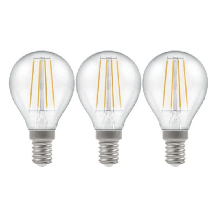 Image of Crompton Lamps LED Golfball 4.2W E14 Filament (3 Pack) Warm White Clear (40W Eqv) (3 Pack)