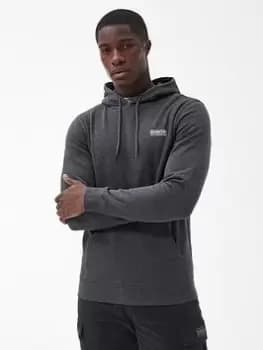 Image of Barbour International Small Logo Overhead Hoodie - Dark Grey, Size 2XL, Men