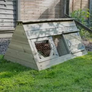 Image of 4'5 x 2'6 Forest Hedgerow Wooden Starter Small Chicken Coop (1.34m x 0.77m) - pressure treated