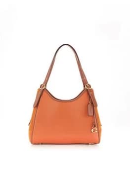 Image of Coach Mixed Leather With Suede Gusset Lori - Tan