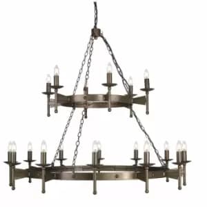 Image of Loops - 18 Bulb Chandelier Hanging Pendant LIght Old Bronze LED E14 60W Bulb