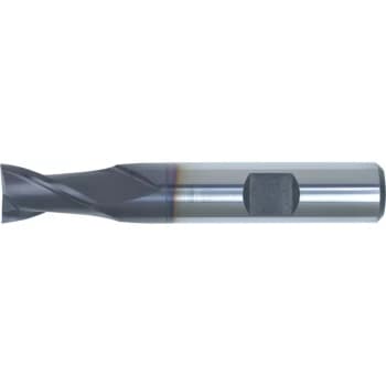 Image of 12.00MM HSS-Co 8% 2 Flute Weldon Shank Short Series Slot Drills - TiAlN Coated
