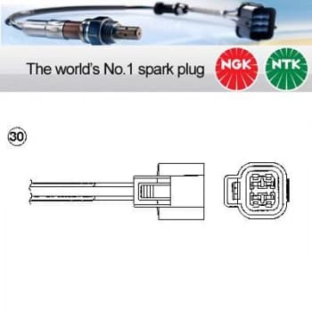 Image of 1x NGK NTK Oxygen O2 Lambda Sensor OZA502-E36 OZA502E36 (0458)