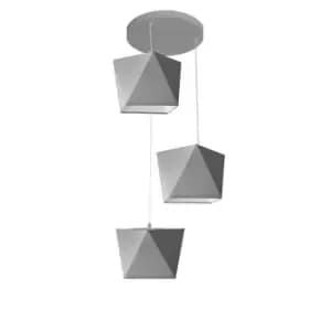 Image of Adamant Cluster Pendant Ceiling Light Grey 50cm