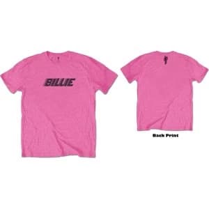 Image of Billie Eilish - Racer Logo & Blohsh Unisex XX-Large T-Shirt - Pink