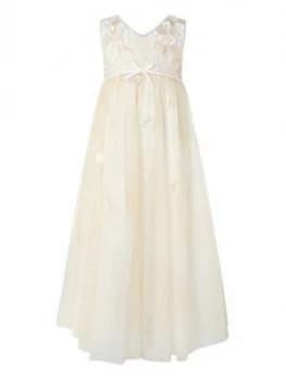 Image of Monsoon Girls Lilly Maxi Dress - Gold, Size 8 Years, Women