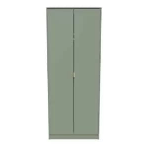 Image of Welcome Furniture Copenhagagen Tall Plain Wardrobe - Reed Green