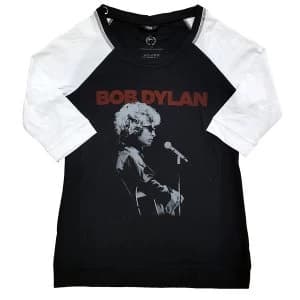 Image of Bob Dylan - Sound Check Ladies Large T-Shirt - Black,White