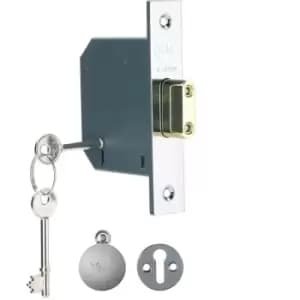 Image of M552 5 Lever Deadlock 3'' - Polished Chrome - Chrome - Yale
