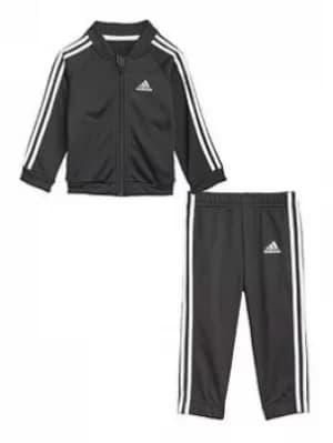 Image of Boys, Adidas Infant Unisex I 3s Tracksuit Tricot, Black/White, Size 12-18 Months