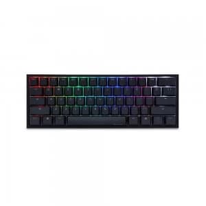 Image of Ducky One 2 Mini (V2) RGB DS PBT Silent Red Cherry MX Mechanical Keyboard - Black/White (DK-DKON2061ST-SUSPDAZT1) (US Layout)