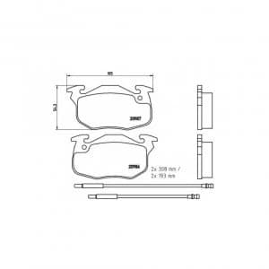 Image of Front Brake Pad Set BREMBO P 61 044