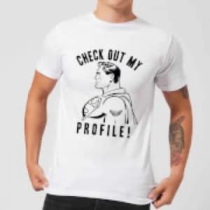 Image of DC Comics Superman Check Out My Profile T-Shirt - White - 5XL