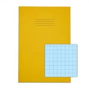 Image of RHINO A4 Tinted Exercise Book 48 Pages 24 Leaf Yellow with Blue Paper