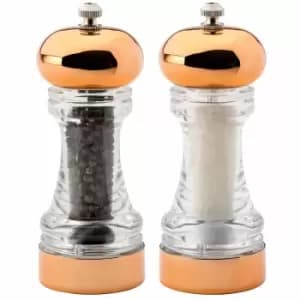 Image of David Mason Design English Tableware Company Filled York Salt & Pepper Mill Set - Copper