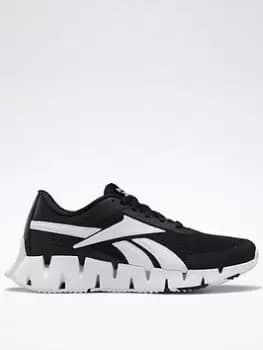Image of Reebok Zig Dynamica 2 Shoes, Black/White, Size 3 Older, Women