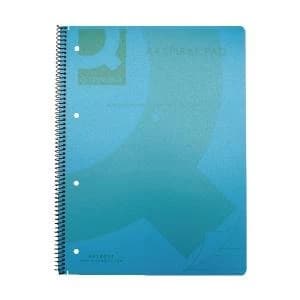Image of Q-Connect Spiral Bound Polypropylene Notebook 160 Pages A4 Blue Pack