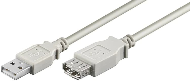 Image of Microconnect USBAAF05 USB cable USB 2.0 0.5 m USB A Grey