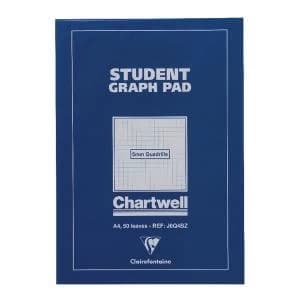 Image of Clairefontaine Chartwell 5mm Quadrille Student Graph Pad A4 J6Q4B