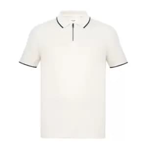 Image of Firetrap Quarter Zip Short Sleeve Polo Shirt - Grey