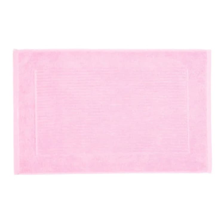 Image of Homescapes Imperial Plain Cotton Bath Mat Pink