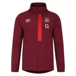 Image of Umbro England Rugby Hooded Jacket 2023 2024 Adults - Red