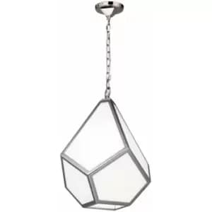 Image of Loops - 1 Bulb Ceiling Pendant Light Fitting Highly Polished Nickel LED E27 60W