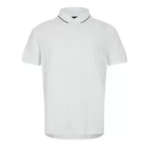 Image of Armani Exchange Logo Polo Shirt - White