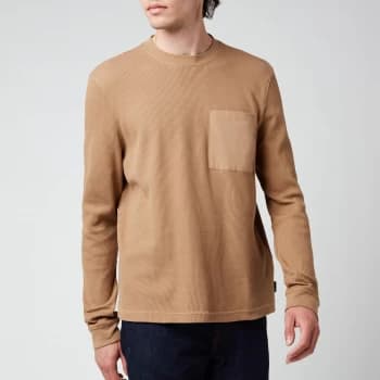 Image of Ted Baker Mens Zaplan Long Sleeve Top - Brown - 5/XL
