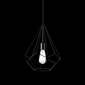 Image of Ampolla Decorative Wire Frame Pendant White, E27